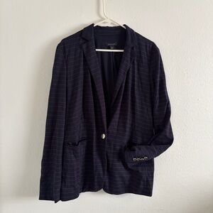 Ann Taylor Dark Blue Pinstripe Jacket